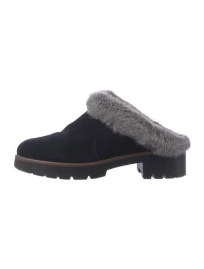 Pre-owned Blondo Suede Mules In Blue