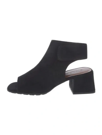 Pre-owned Blondo Suede Slingback Sandals In Black