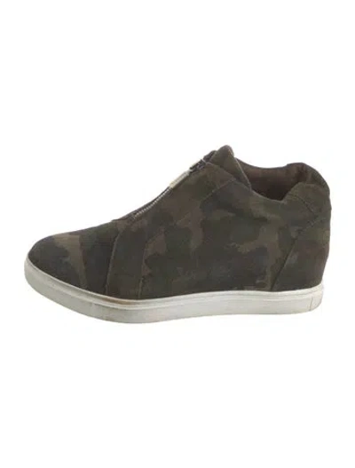 Pre-owned Blondo Suede Sneakers In Green