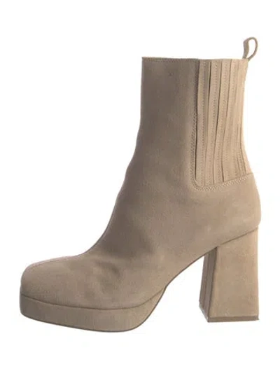 Pre-owned Blondo Suede Sock Boots In Neutral