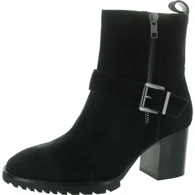 Blondo Talyn Womens Waterproof Suede Ankle Boots In Black