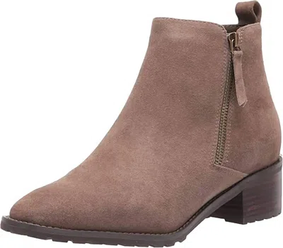 Blondo Women's Samara Ankle Boot In Dark Taupe Suede In Brown