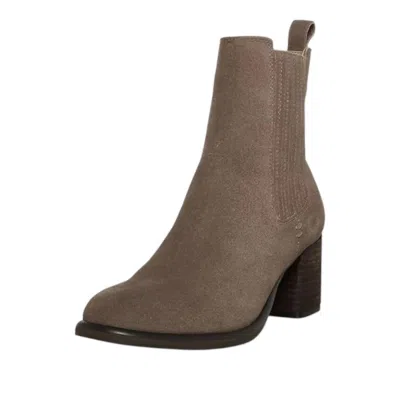 Blondo Women's Sonali Ankle Boot In Dark Taupe Suede In Brown