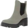 Blondo Womens Leather Lugged Sole Ankle Boots In Grey