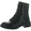 Blondo Womens Lugged Sole Leather Ankle Boots In Black