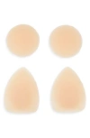 Bloo Perfect Pair Assorted 2-pack Round & Triangle Nipple Covers In Neutral
