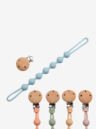 Bloom Bambini Kids'  Baby Pacifier Clip And Teether In Blue