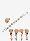 Bloom Bambini Baby Pacifier Clip And Teether In Green