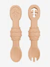 Bloom Bambini Silicon Spoon And Fork Set One Size Orange In Orange