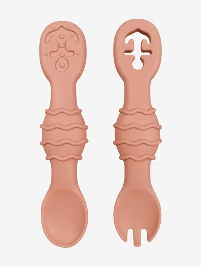 Bloom Bambini Kids'  Silicon Spoon And Fork Set One Size Orange