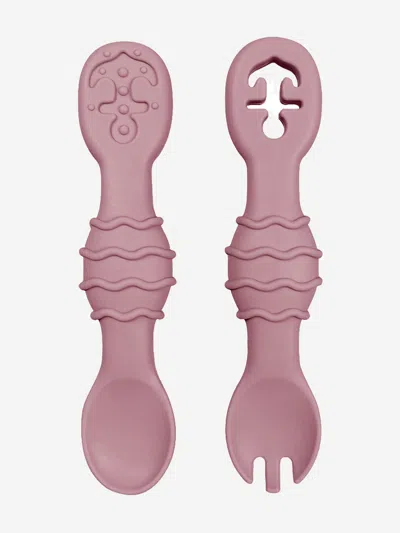 Bloom Bambini Kids'  Silicon Spoon And Fork Set One Size Pink