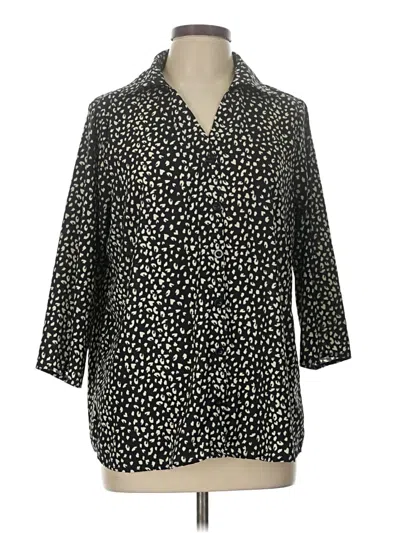 Pre-owned Bloomchic 3/4 Sleeve Blouse In Black