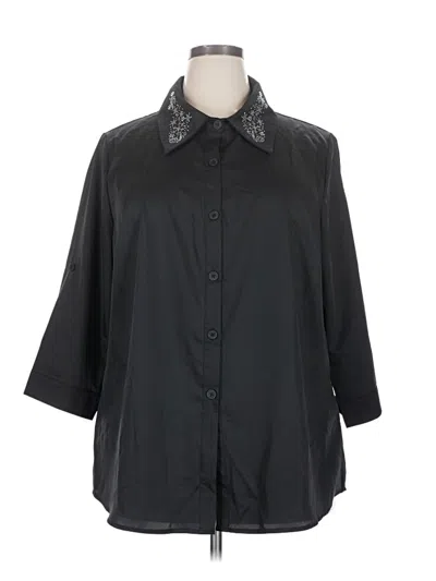 Pre-owned Bloomchic 3/4 Sleeve Blouse In Black