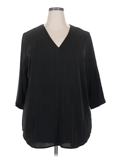Pre-owned Bloomchic 3/4 Sleeve Blouse In Black