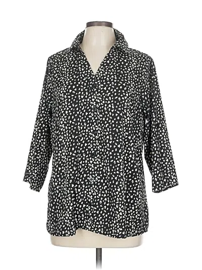 Pre-owned Bloomchic 3/4 Sleeve Blouse In Black