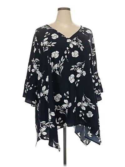 Pre-owned Bloomchic 3/4 Sleeve Blouse In Black