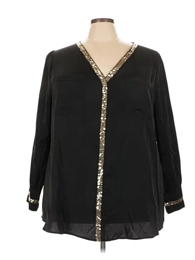 Pre-owned Bloomchic 3/4 Sleeve Blouse In Black