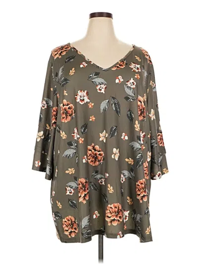 Bloomchic 3/4 Sleeve Blouse In Gray
