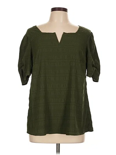 Pre-owned Bloomchic 3/4 Sleeve Blouse In Green