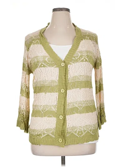 Pre-owned Bloomchic 3/4 Sleeve Blouse In Green