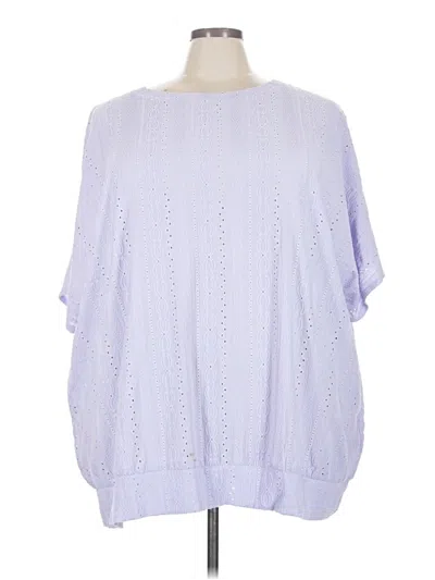 Pre-owned Bloomchic 3/4 Sleeve Blouse In Purple