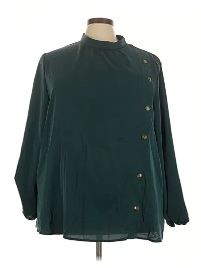 Pre-owned Bloomchic 3/4 Sleeve Blouse In Teal