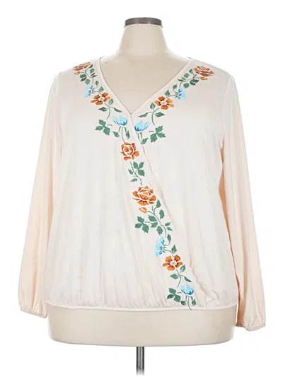 Pre-owned Bloomchic 3/4 Sleeve Blouse In White