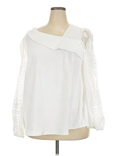 Pre-owned Bloomchic 3/4 Sleeve Blouse In White