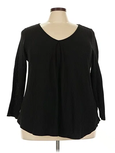 Pre-owned Bloomchic 3/4 Sleeve T-shirt In Black
