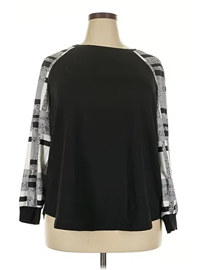 Pre-owned Bloomchic 3/4 Sleeve T-shirt In Black