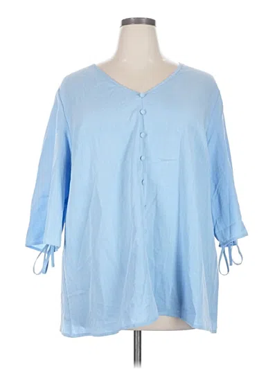 Pre-owned Bloomchic 3/4 Sleeve T-shirt In Blue