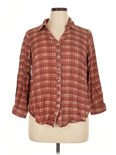 Pre-owned Bloomchic 3/4 Sleeve T-shirt In Brown