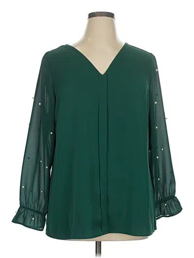 Pre-owned Bloomchic 3/4 Sleeve T-shirt In Green