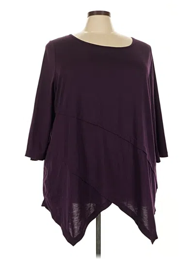 Pre-owned Bloomchic 3/4 Sleeve T-shirt In Purple