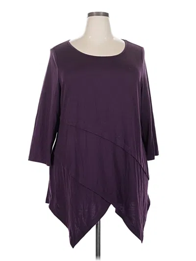 Pre-owned Bloomchic 3/4 Sleeve T-shirt In Purple