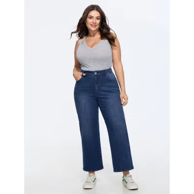 Bloomchic Butt-lifting Straight-leg Mid-rise Jeans In Denimindigo