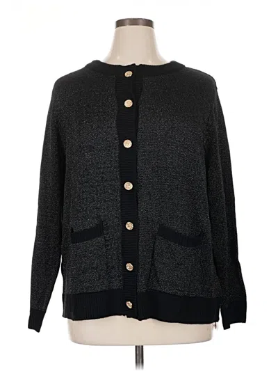 Pre-owned Bloomchic Cardigan Sweater In Black