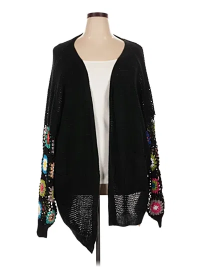 Pre-owned Bloomchic Cardigan Sweater In Black