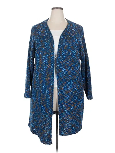 Pre-owned Bloomchic Cardigan Sweater In Blue