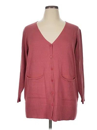 Pre-owned Bloomchic Cardigan Sweater In Burgundy