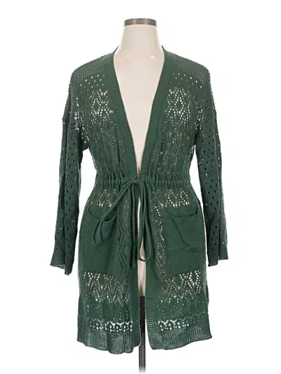 Pre-owned Bloomchic Cardigan Sweater In Green