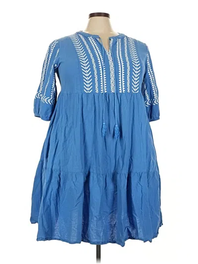 Pre-owned Bloomchic Casual Dress In Blue
