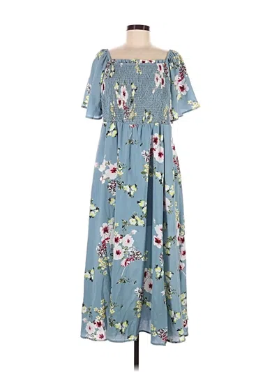 Pre-owned Bloomchic Casual Dress In Blue