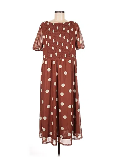 Pre-owned Bloomchic Casual Dress In Brown