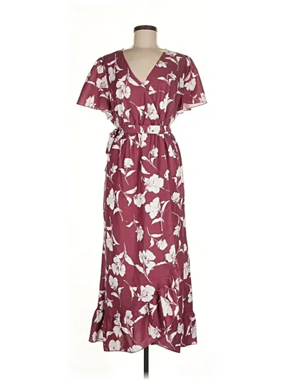 Pre-owned Bloomchic Casual Dress In Burgundy