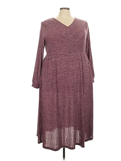 Pre-owned Bloomchic Casual Dress In Burgundy