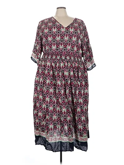 Pre-owned Bloomchic Casual Dress In Burgundy