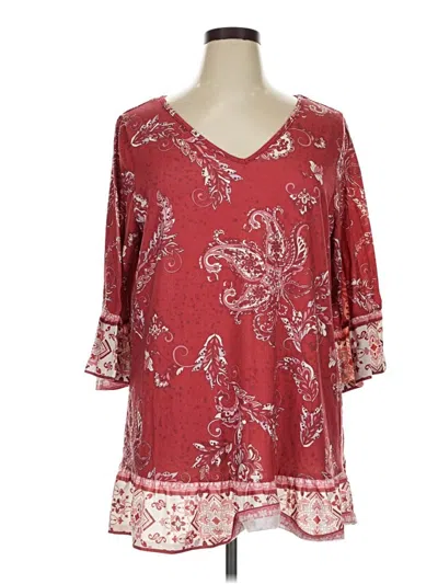 Pre-owned Bloomchic Casual Dress In Burgundy