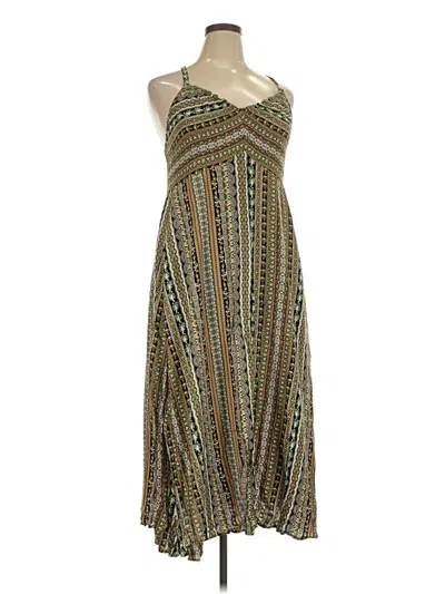 Bloomchic Casual Dress In Green