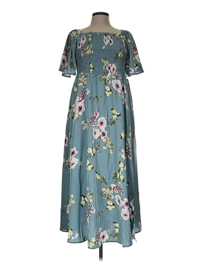 Pre-owned Bloomchic Casual Dress In Teal